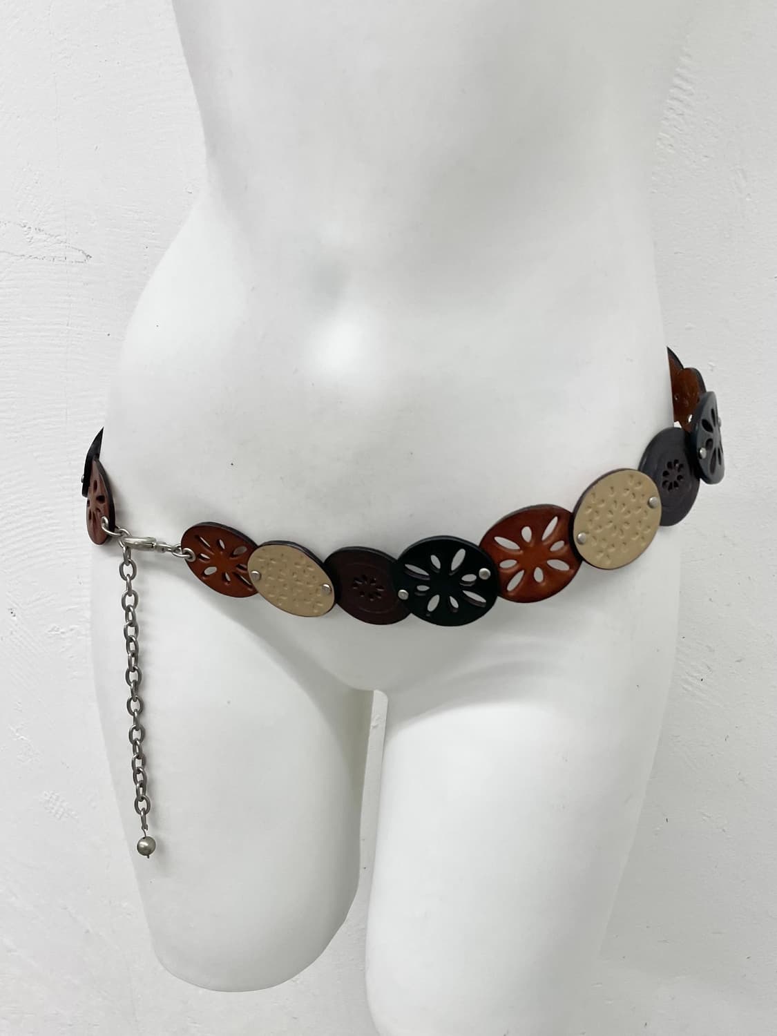 리얼레더 모리 절개 체인 벨트 상품이미지3