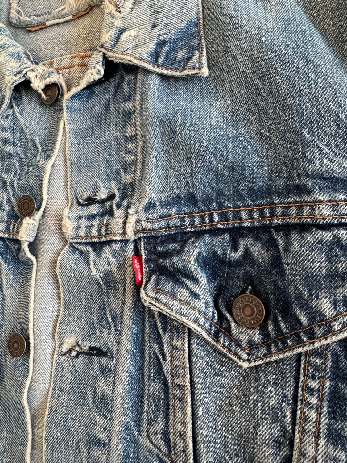 리바이스 워싱 빈티지 데님 자켓 상품이미지5