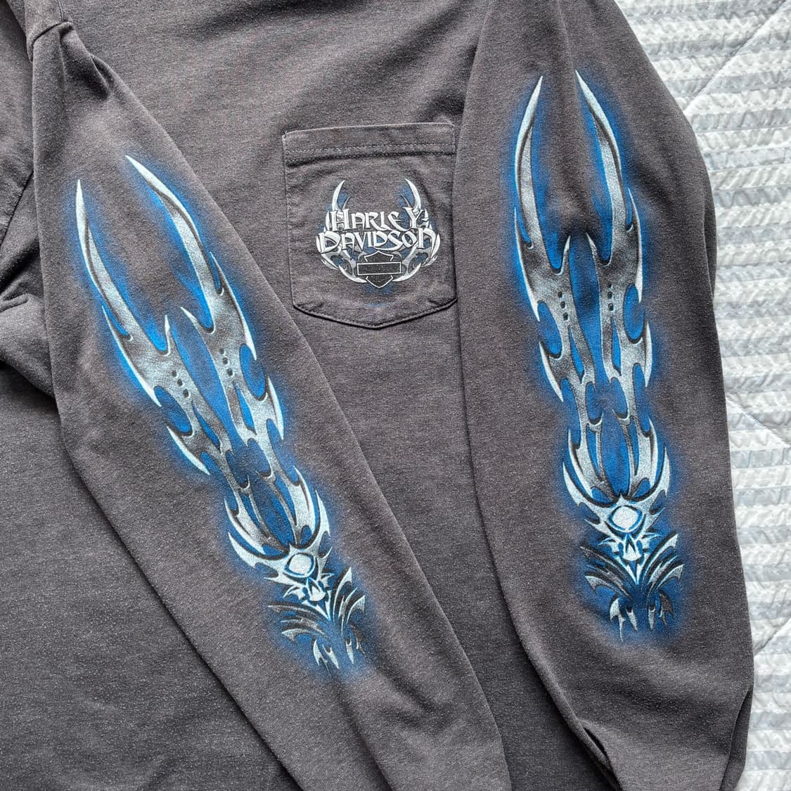 빈티지 할리데이비슨 플레임 롱슬리브 티셔츠 상품이미지3