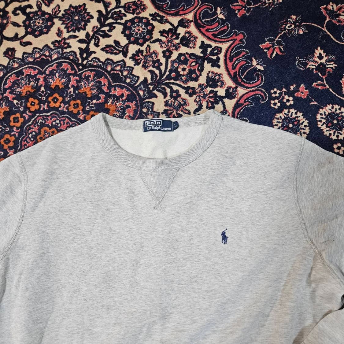 폴로랄프로렌 멜란지 그레이 맨투맨 L size 상품이미지2