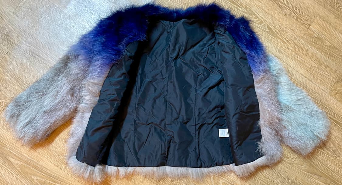 그라데이션 리얼 라쿤 퍼 자켓 M사이즈 상품이미지5