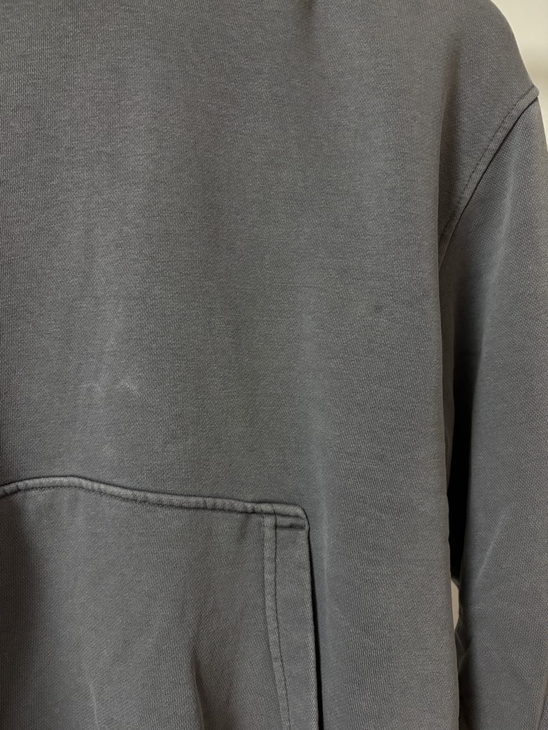 Gu 워시드 쇼트 후드티 그레이 상품이미지3