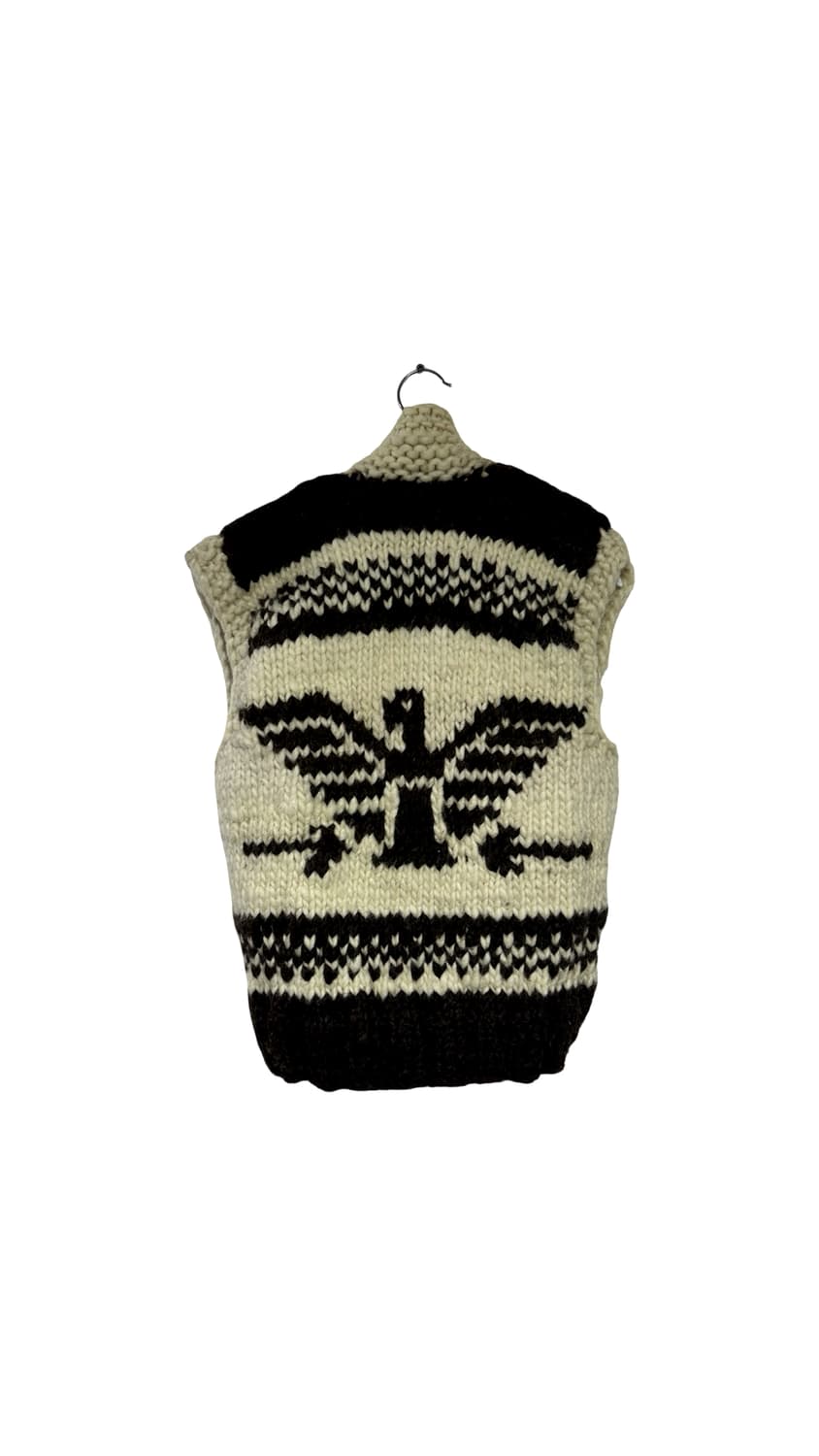 90s vtg 핸드메이드 헤비 울 숄 베스트 상품이미지2