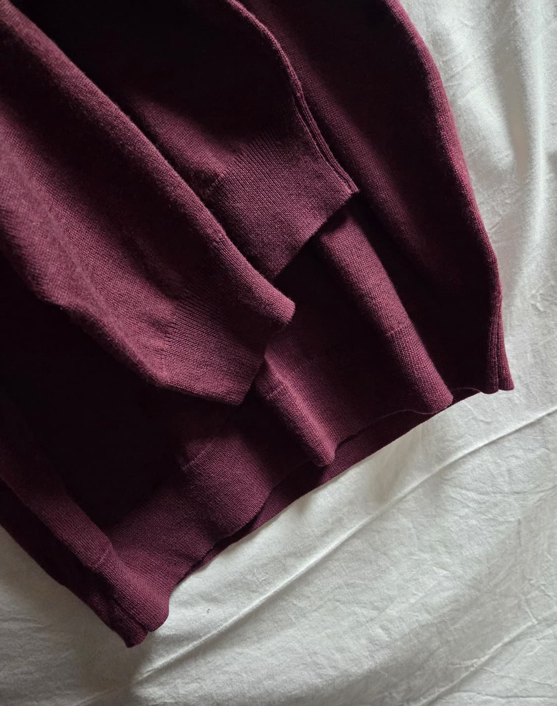 브룩스 브라더스 긴팔 카라 니트 버건디 L 상품이미지4