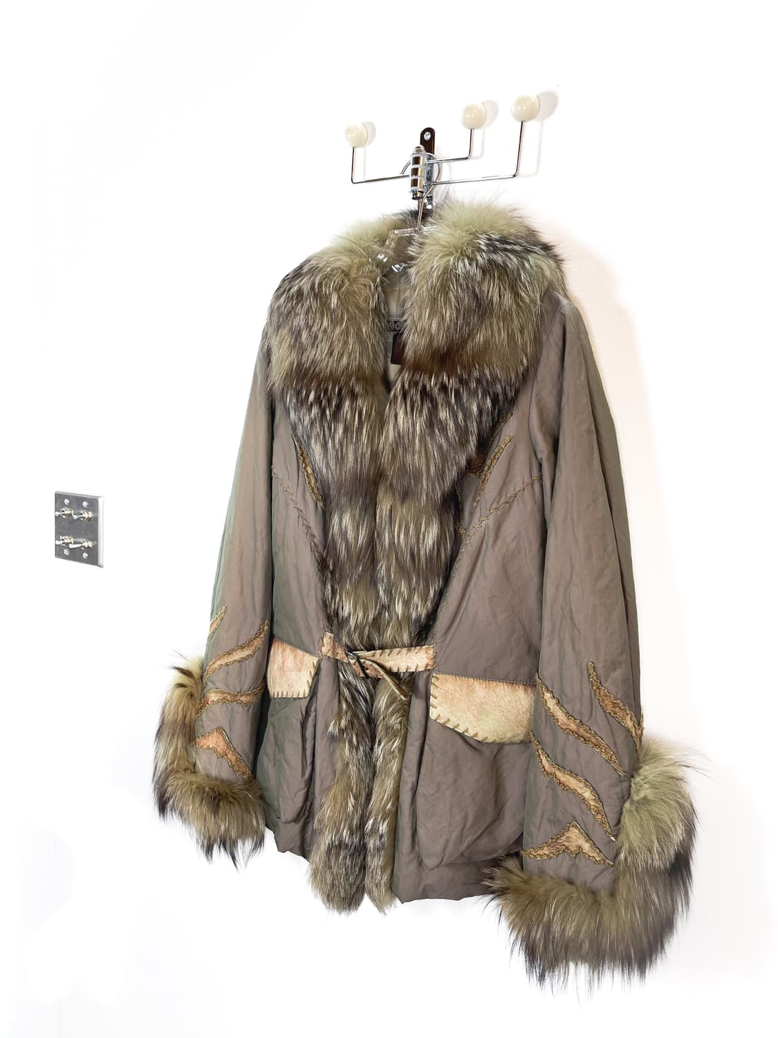 빈티지 폭스퍼 패딩 자켓 상품이미지1