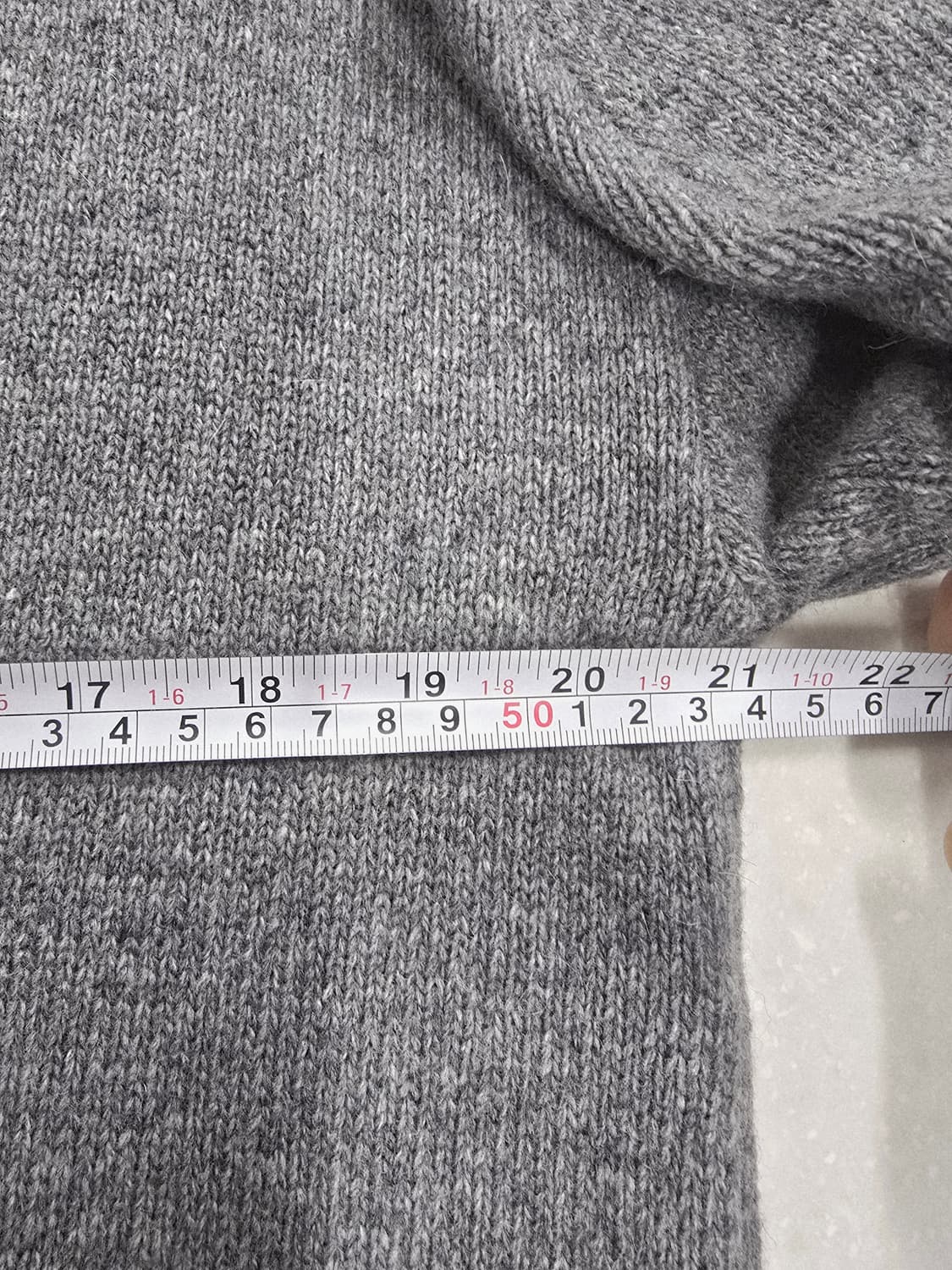 커버낫 레터링 니트 스웨터 그레이 상품이미지8