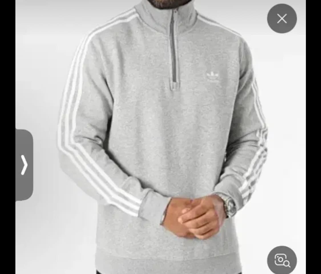 아디다스 삼선 하프집 맨투맨 상품이미지5