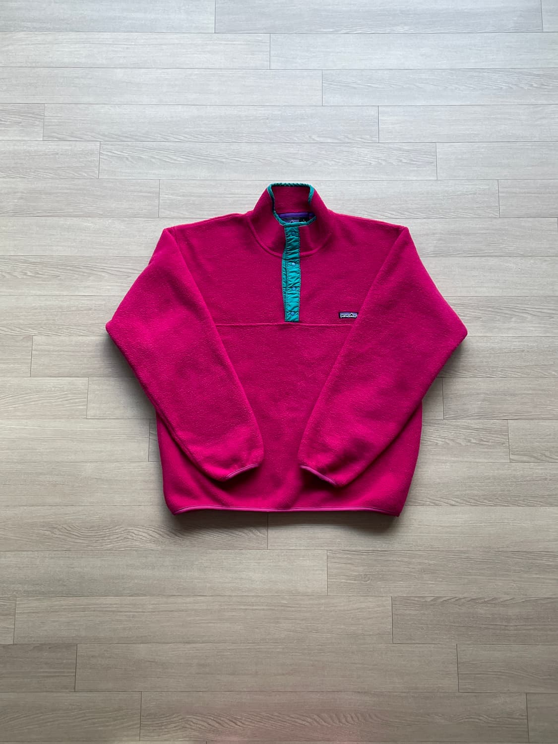 90s 파타고니아 신칠라 핑크 틸 그린 rare 빈티지 상품이미지1