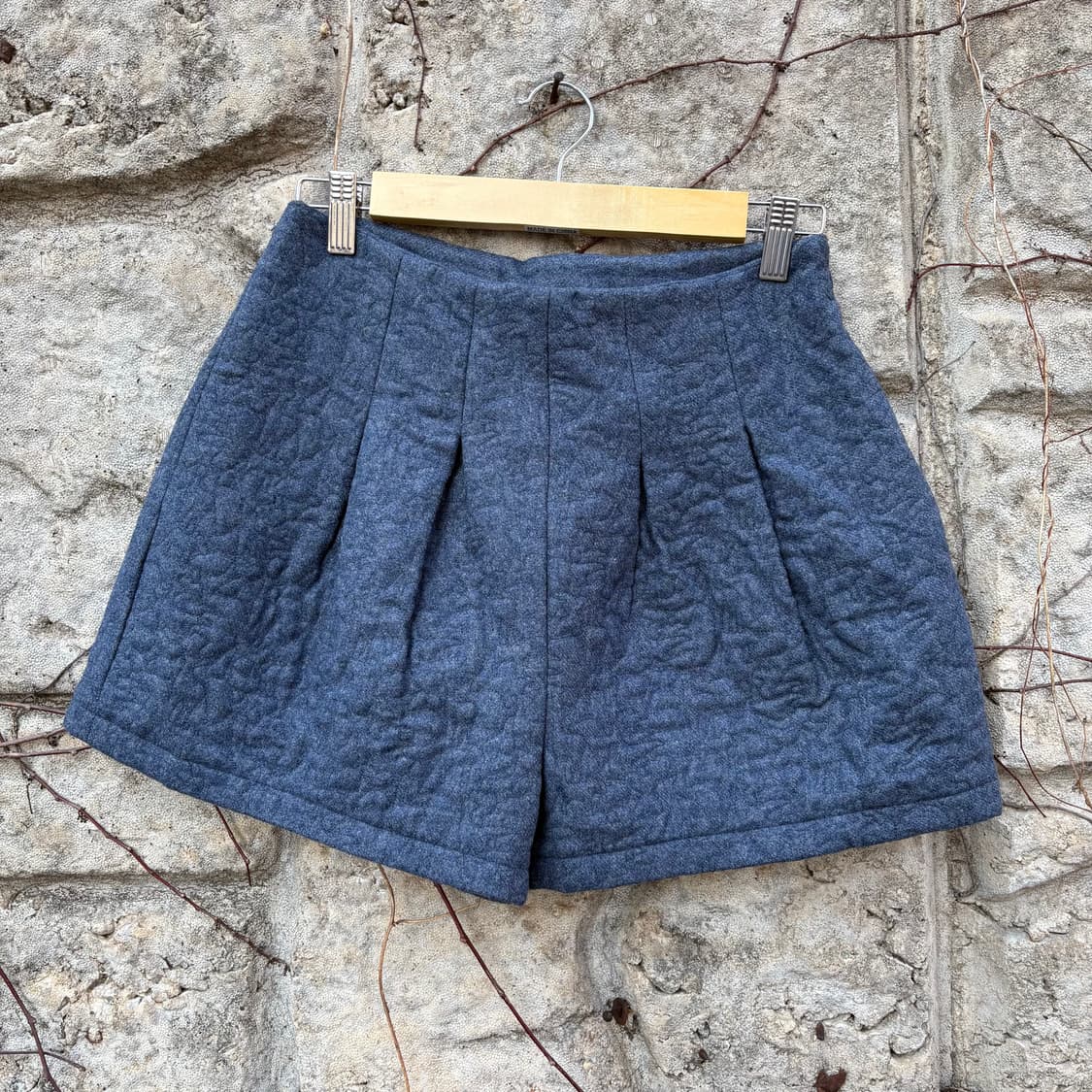 신치백 하이웨스트 퀄팅 모리 여성 빈티지 반바지 상품이미지2