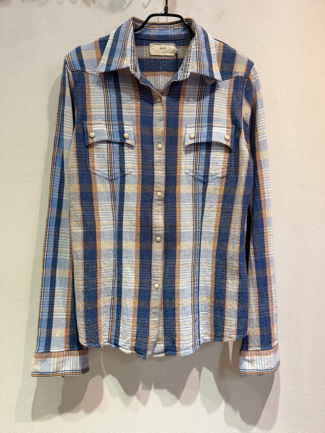 a:r Blue Check Pattern Western Shirt 상품이미지1