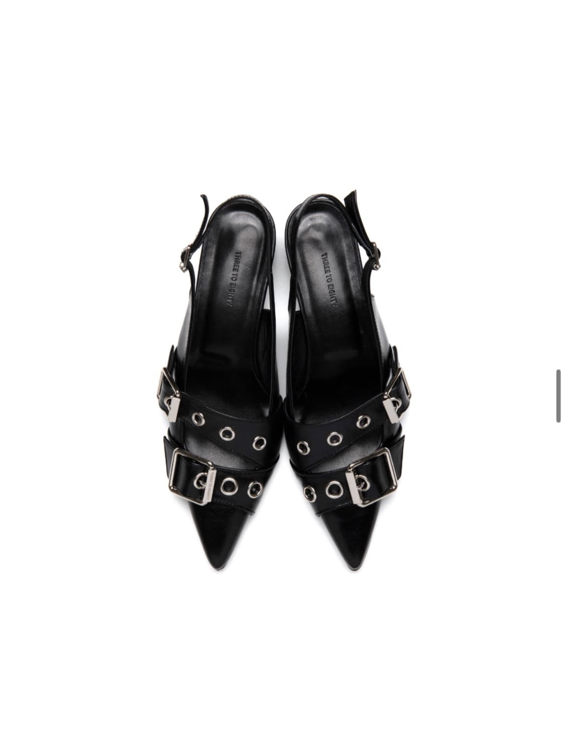 쓰리투에이티 BUCKLE SLINGBACK HEELS BLACK 235 상품이미지1