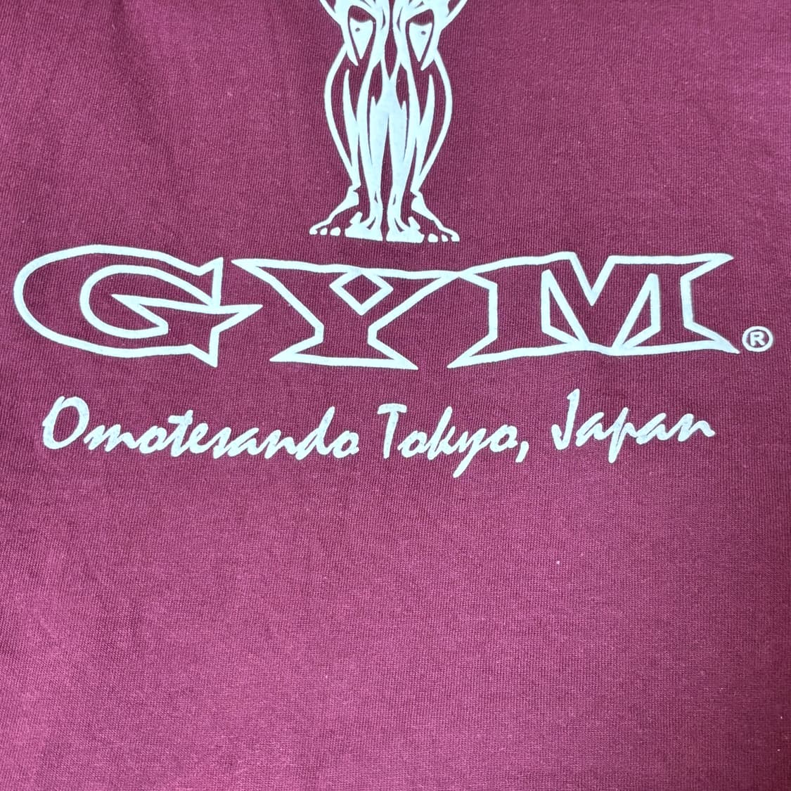 [XL] 골드짐 오모테산도 한정 버건디 반팔 티셔츠 상품이미지2