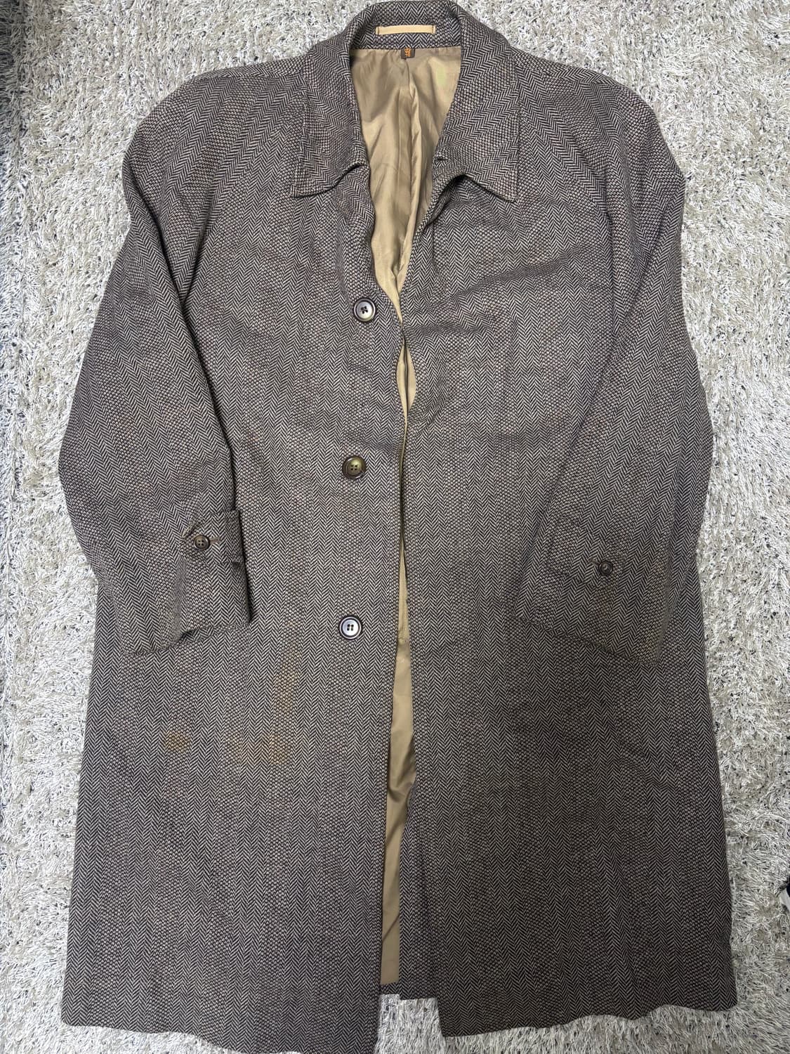 일본판 울 체크 코트 사이즈 105-110 상품이미지1