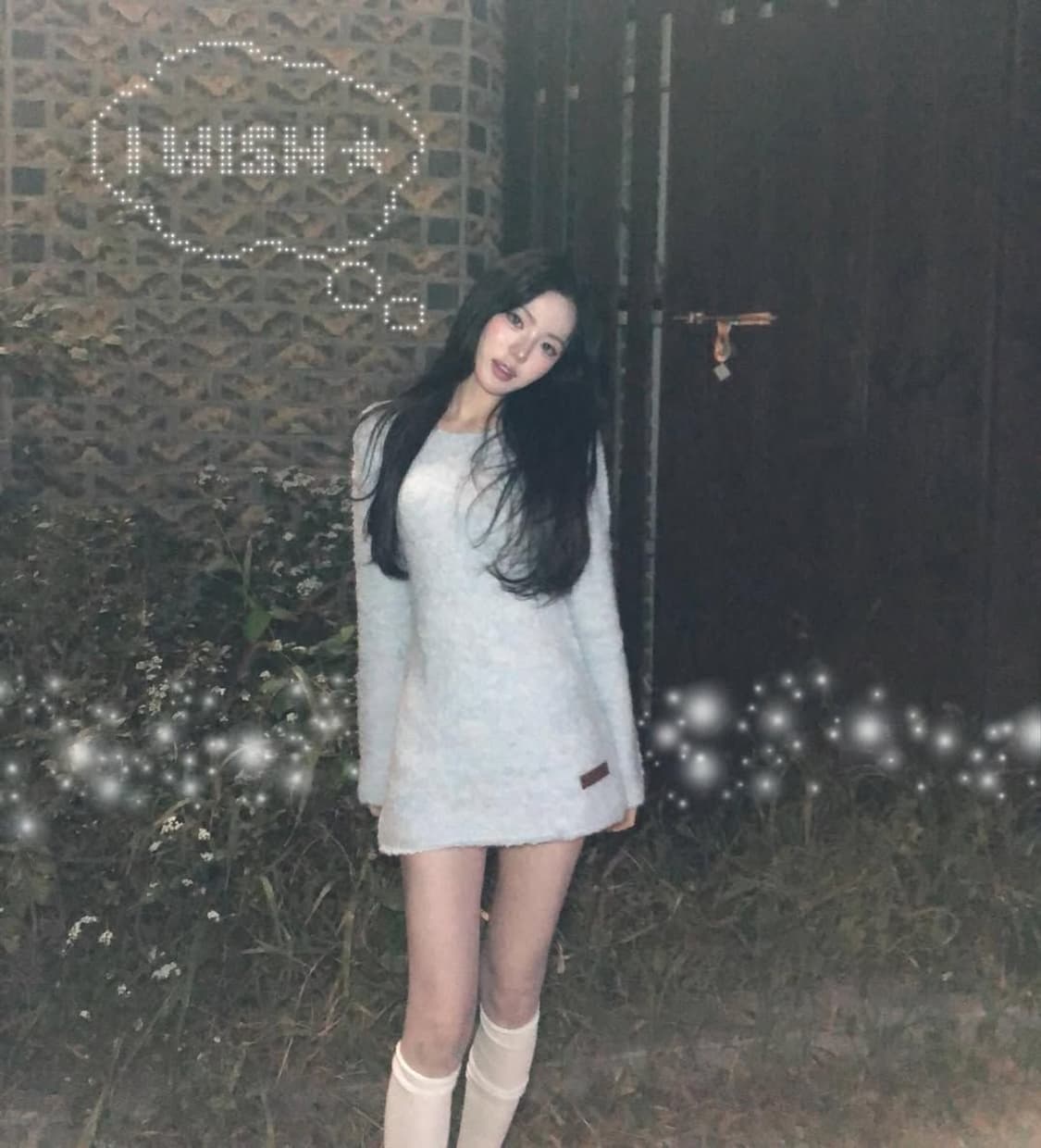 썸웨어버터 Boucle Long Sleeve Knit - Light Bl 상품이미지2