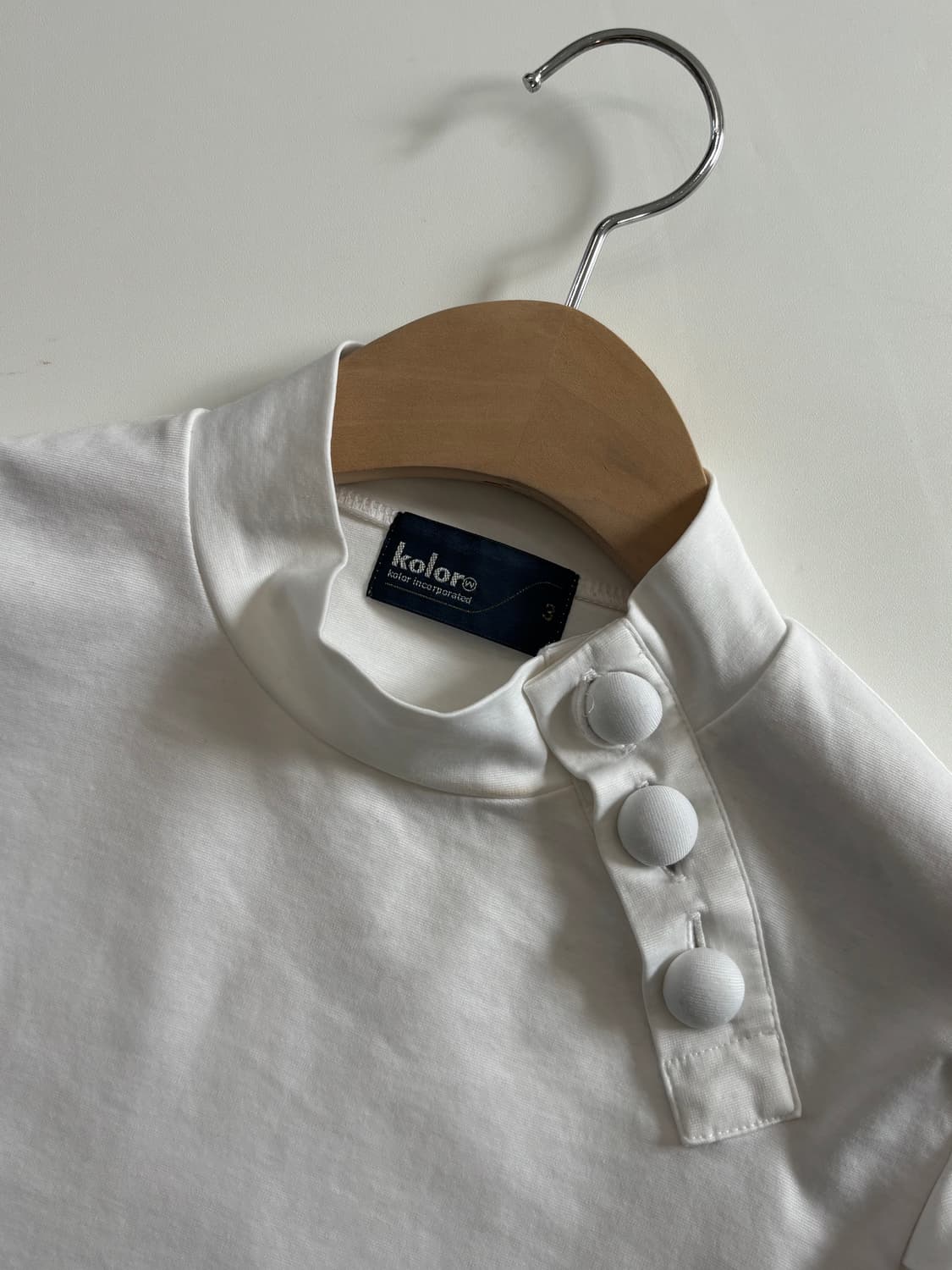 Kolor 컬러 화이트 차이나넥 블라우스 상품이미지4