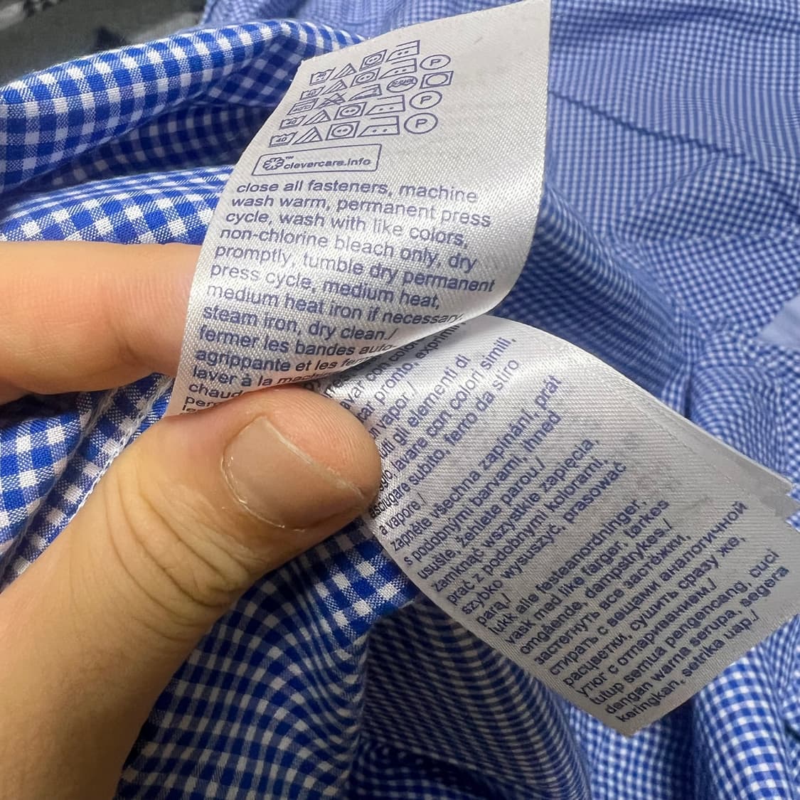 타미힐피거 파랑 체크셔츠 상품이미지6