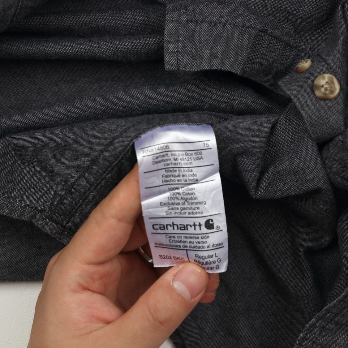 칼하트 워크셔츠 XL A919 상품이미지6