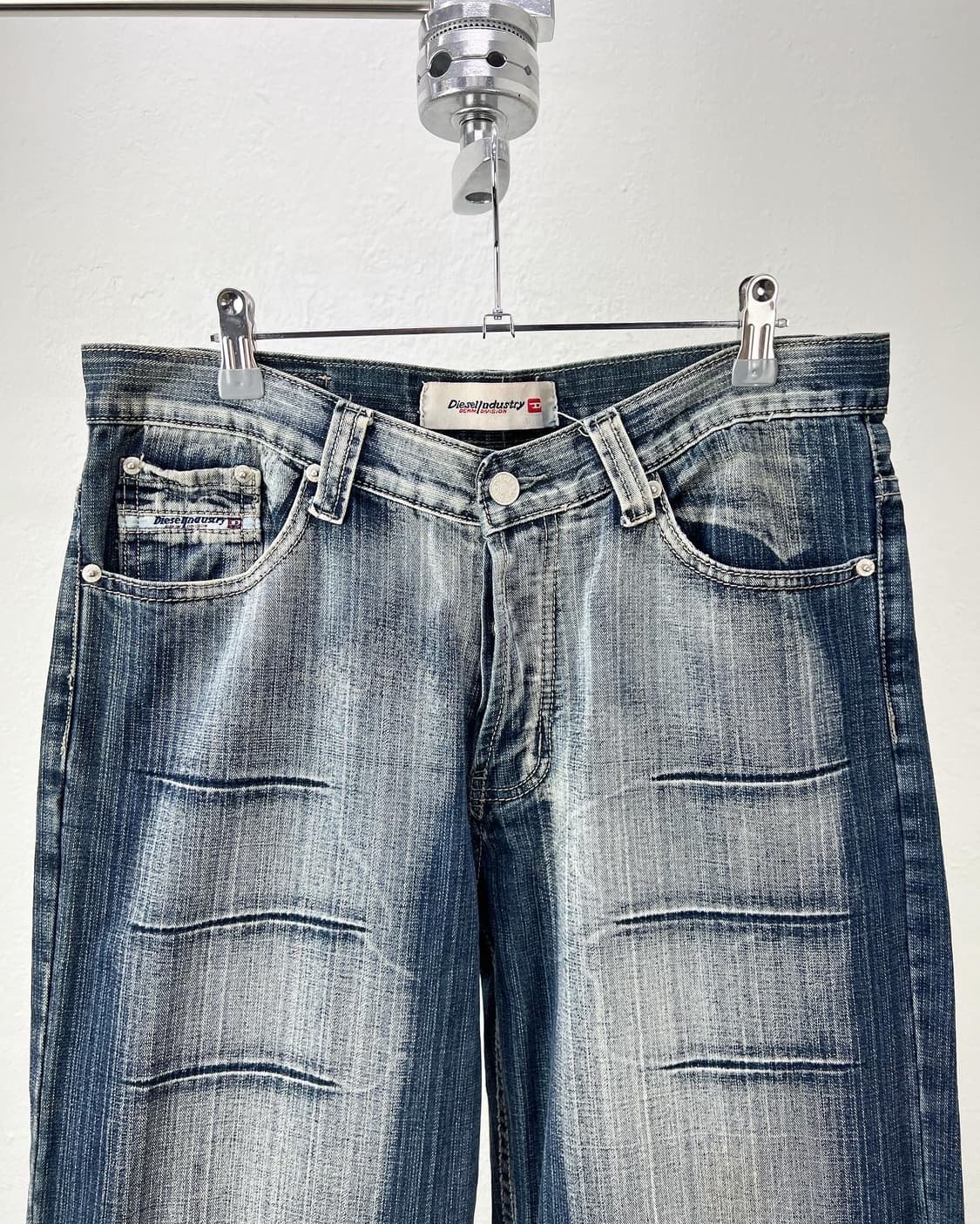 디젤 연청 워시드 스트레이트 데님 팬츠 상품이미지4