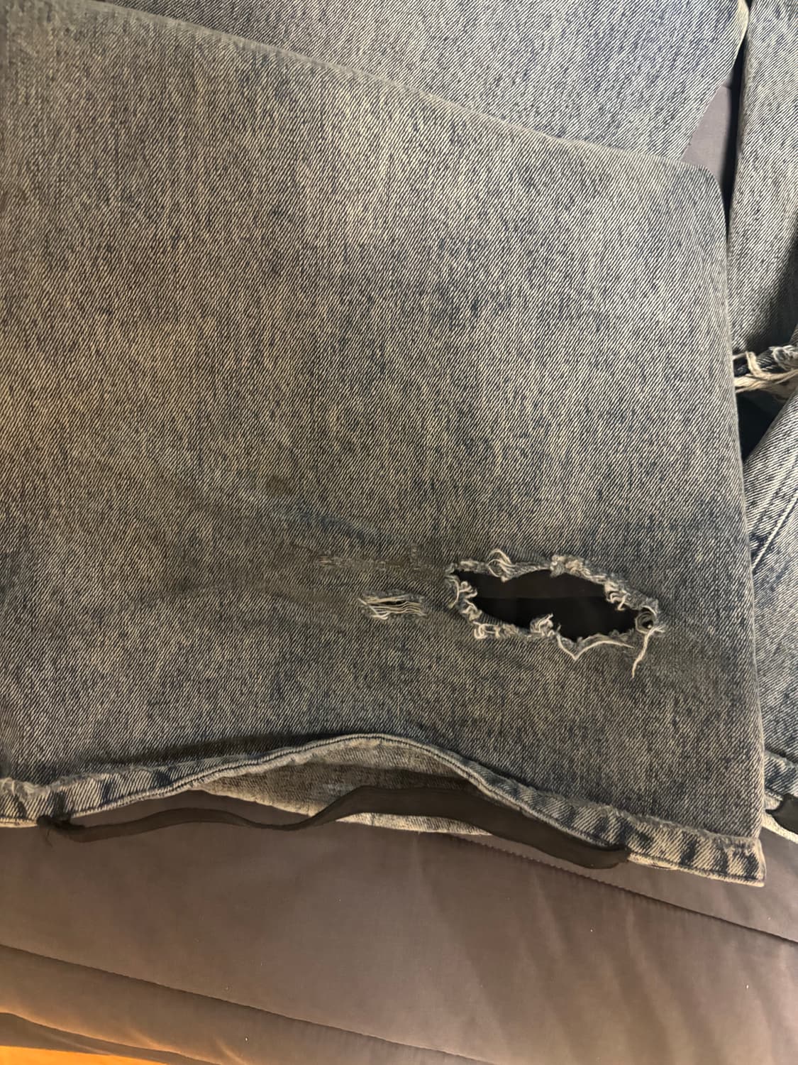 OMO 디스트레스드 플레어드 진 데님  상품이미지5