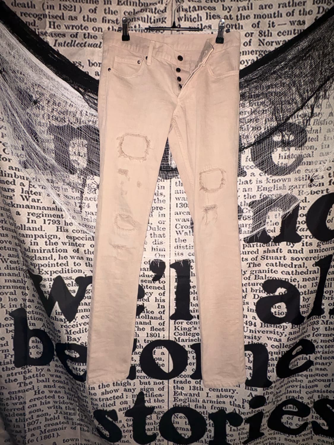 beige grunge denim pants 상품이미지7