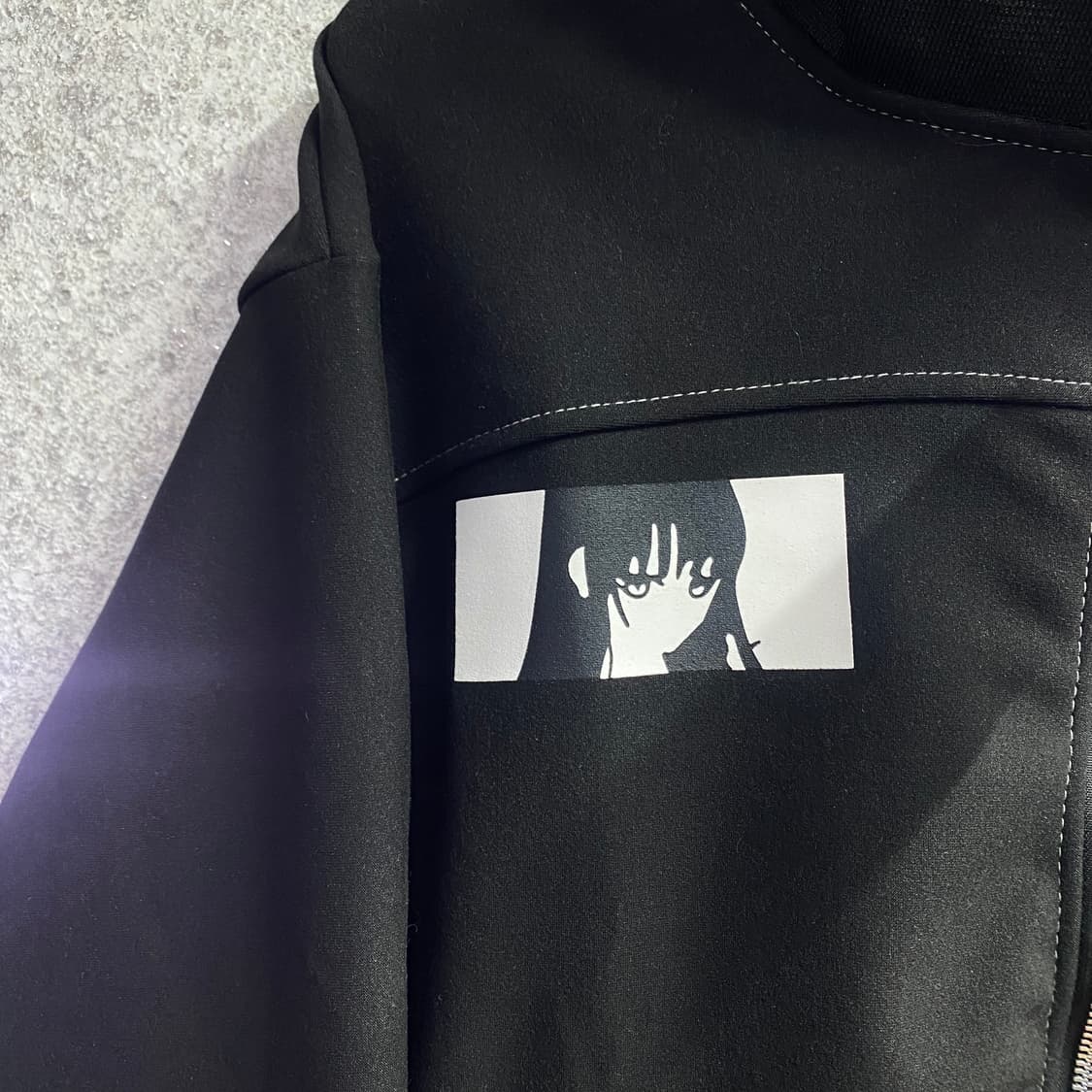 본네 패치 블랙 트랙 자켓 집업 B3762 상품이미지3