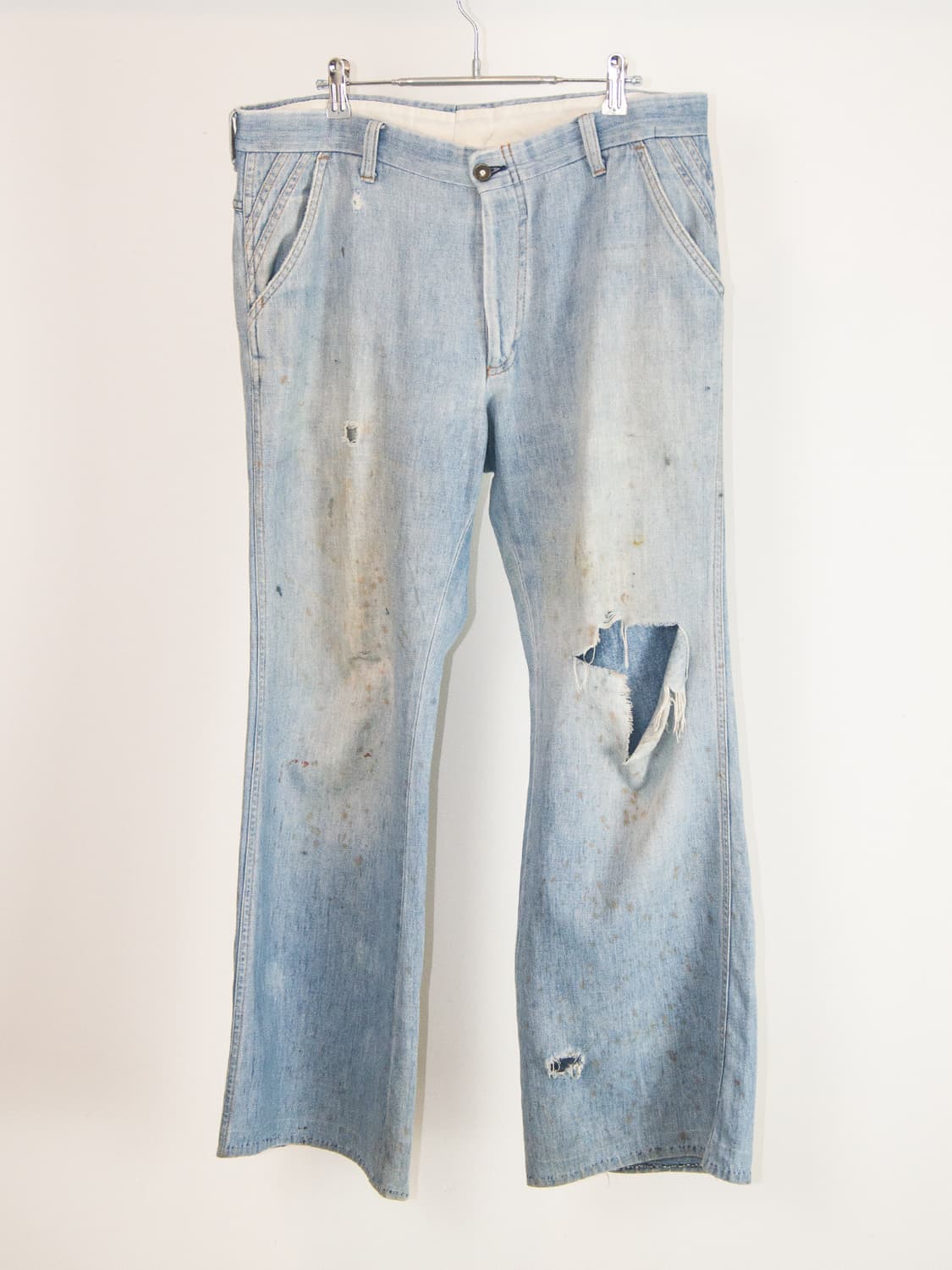 70s Levis 더티 와이드 플레어핏 데님 팬츠 상품이미지4