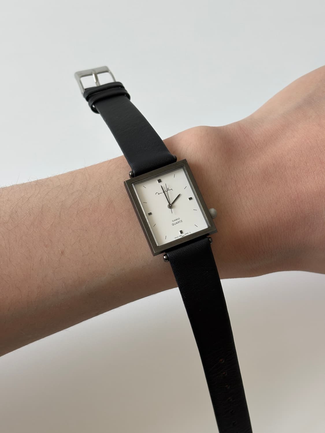 카시오 1980년대 Marly 블랙 스퀘어 쿼츠 남녀공용 상품이미지7