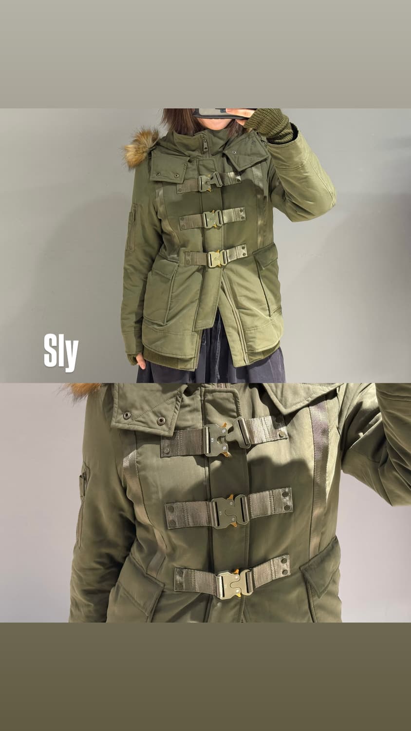 Sly buckle detail fur hood padding 상품이미지1