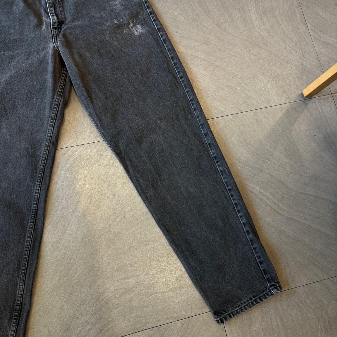 90s Levis 90년대 생산 리바이스 550 데님 오렌지탭 블랙 팬츠 상품이미지8