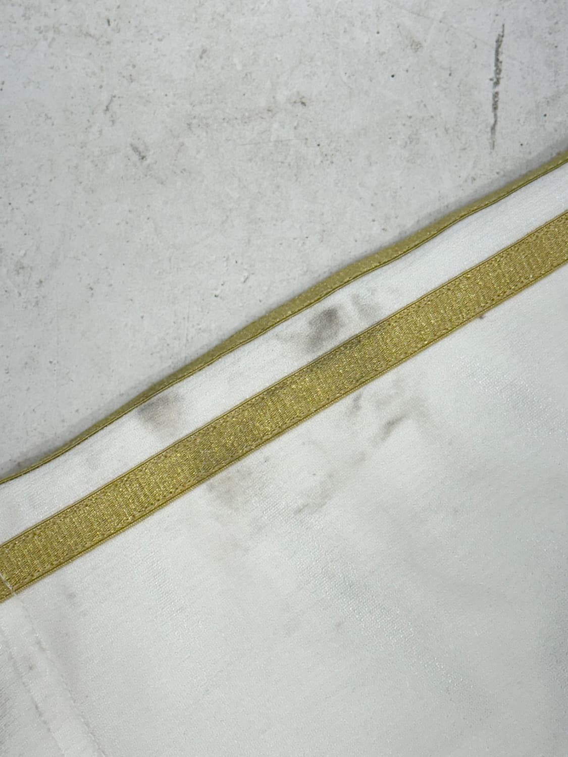 아디다스 대대장 화이트 와이드 골드 사이드 로고 추리닝 트레이닝 팬츠 M 상품이미지8