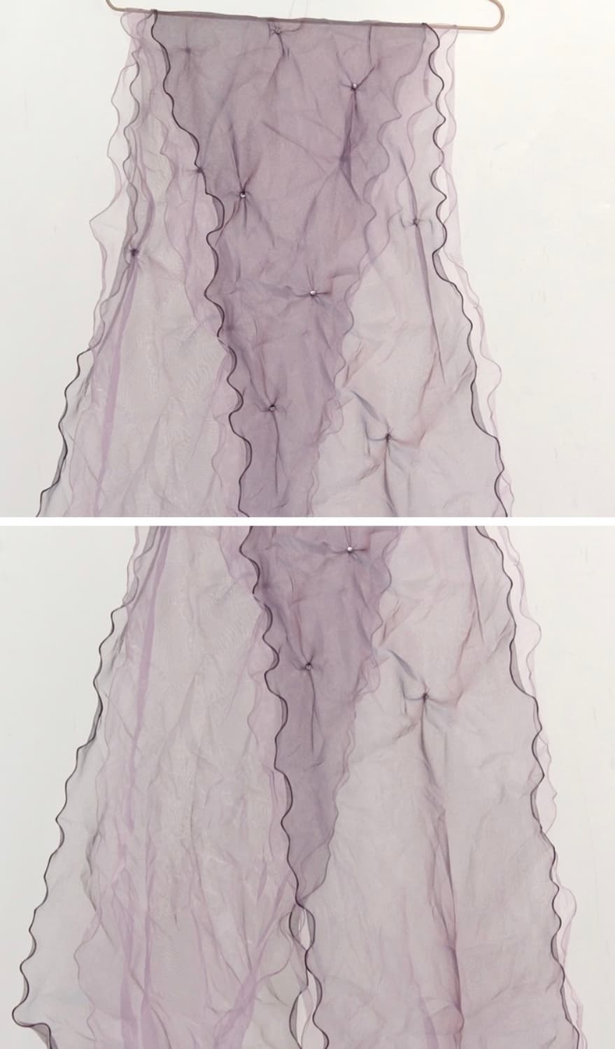 비즈 포인트 셔링 오간자 스카프 상품이미지2