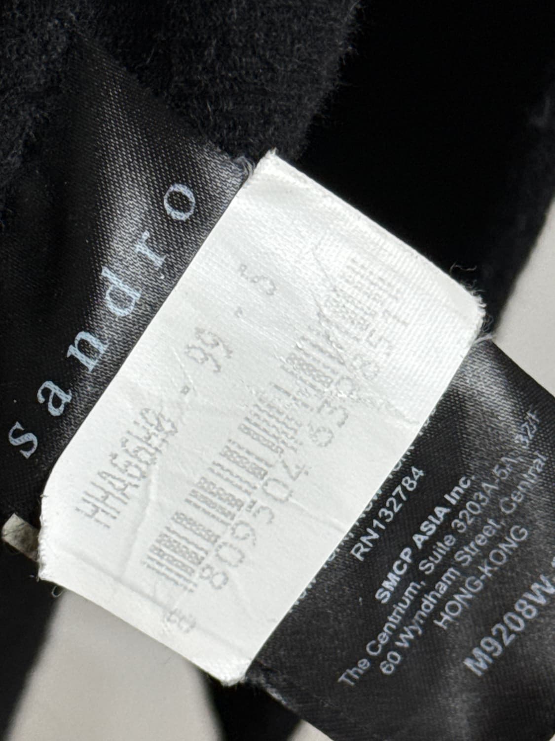 산드로 남성 울 캐시미어 코트-블랙 상품이미지4