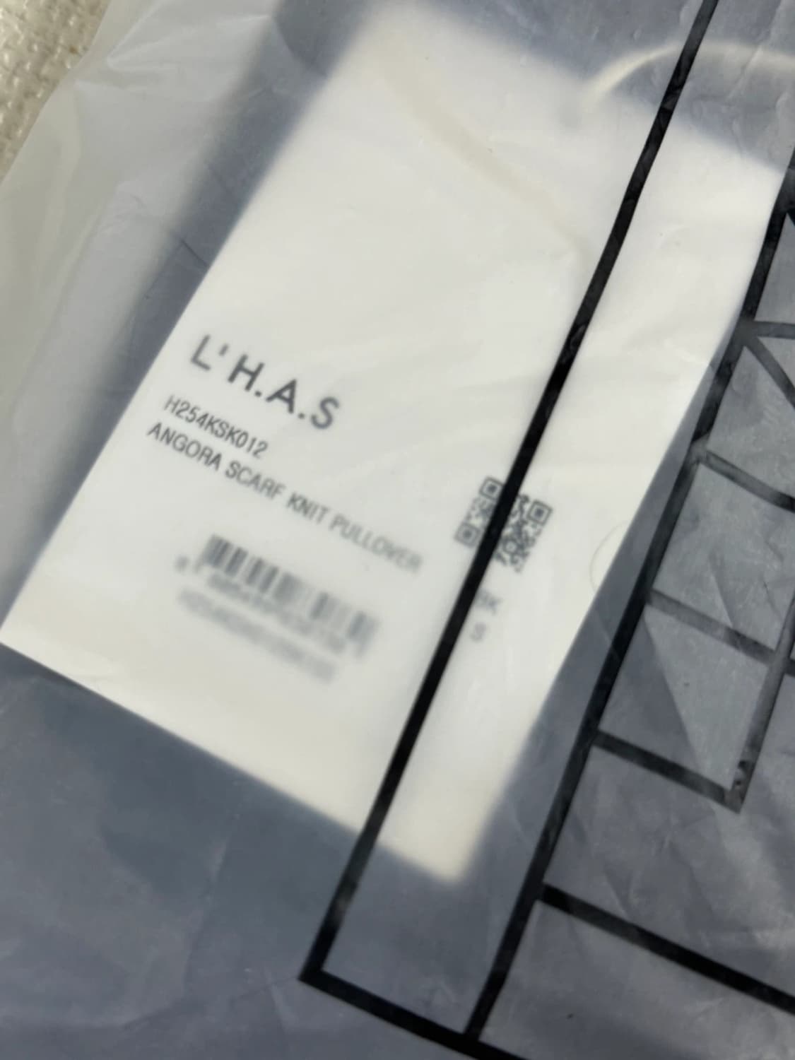 르하스 앙고라 스카프 니트 블랙 새상품 (218000원) 상품이미지8