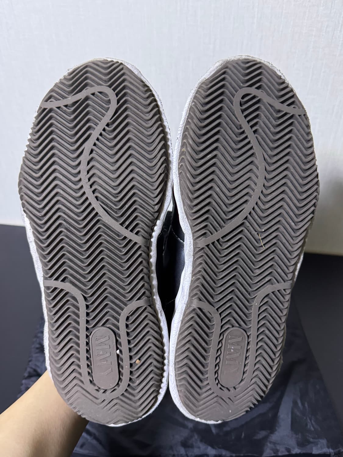 [41] 미하라 야스히로 블레이키 OG 솔 레더 로우탑 스니커즈 블랙 상품이미지5