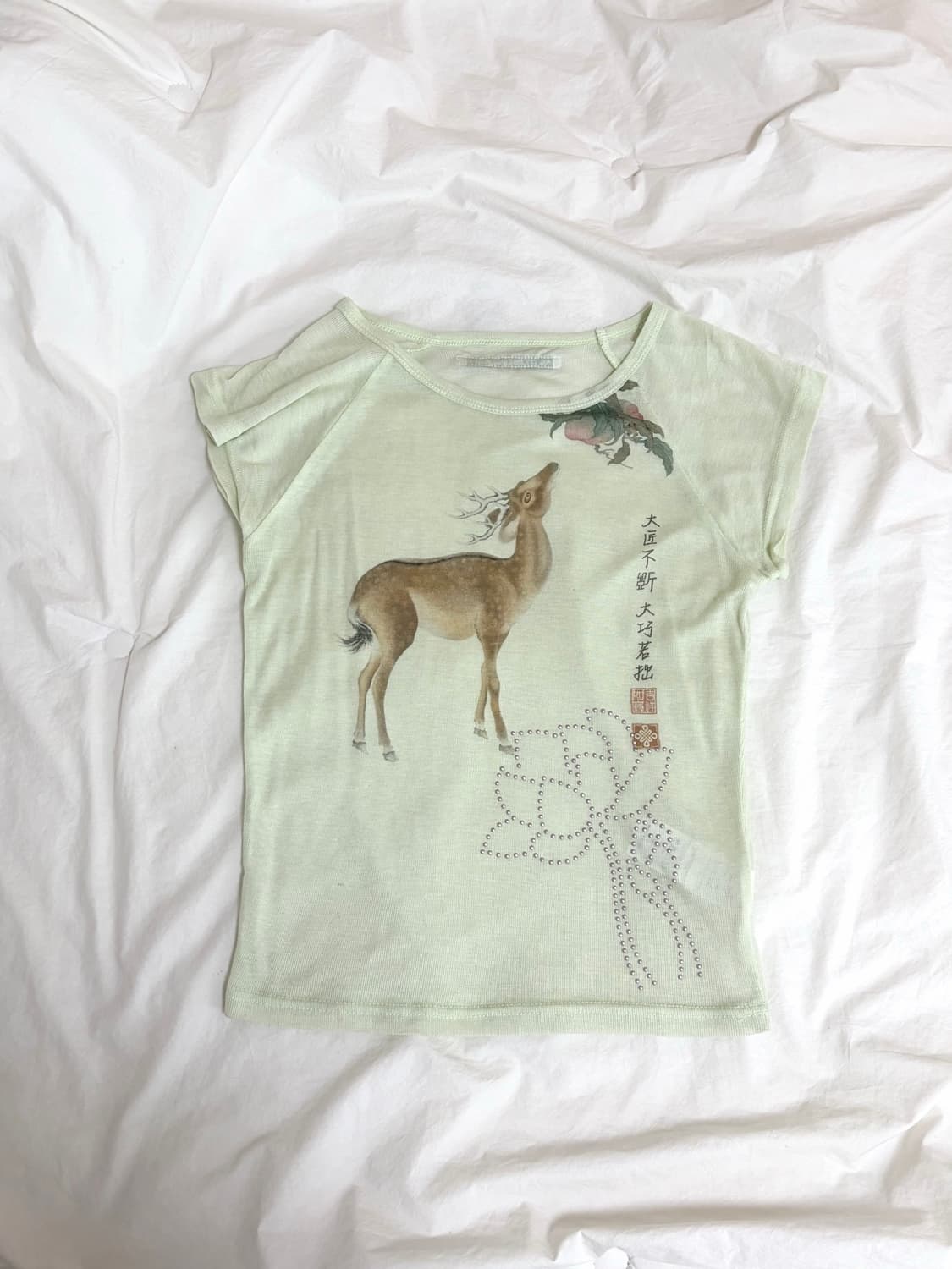 스컬프터 Zen Deer Tee Mint 티셔츠 상품이미지4