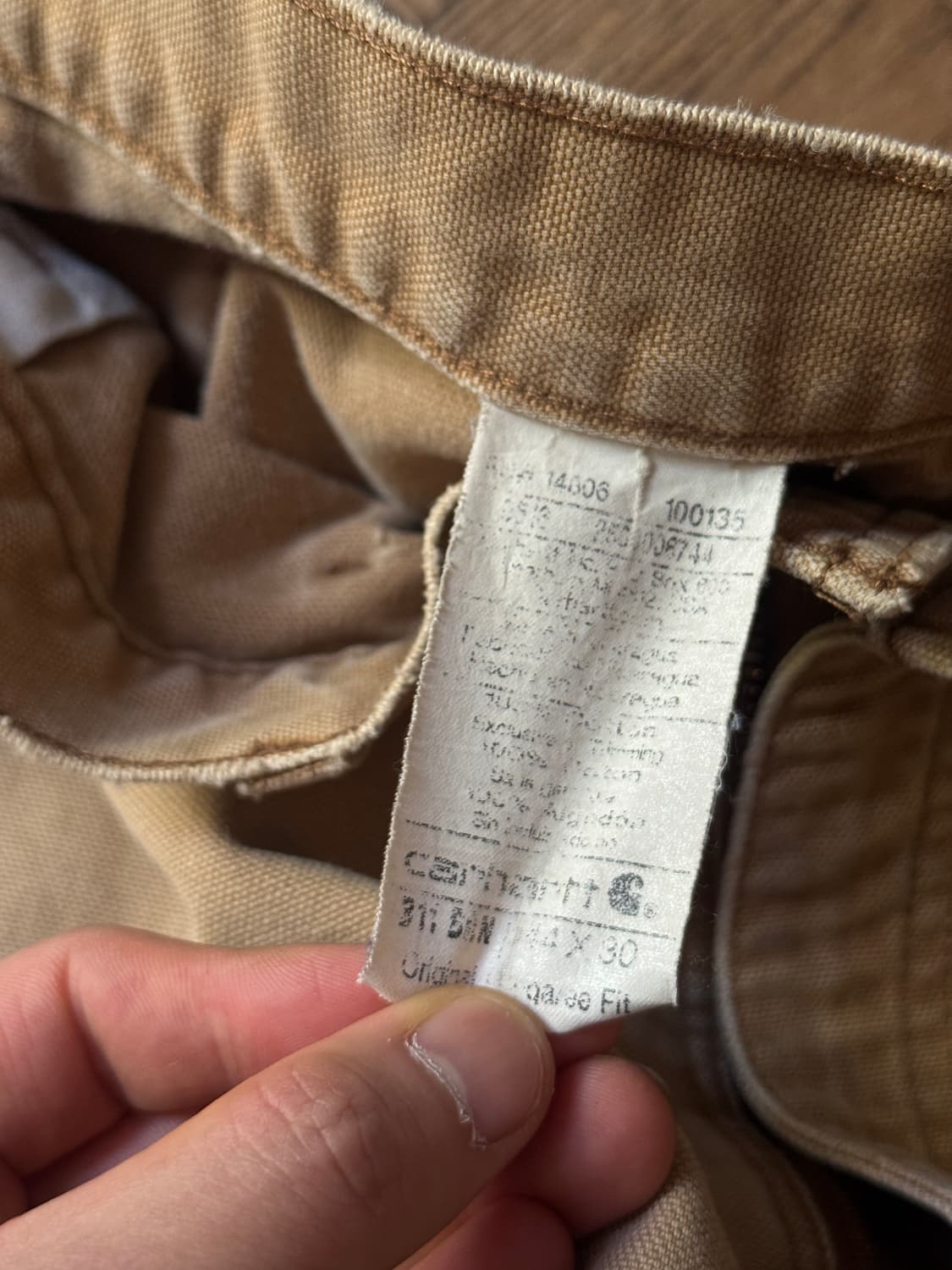 [44]칼하트 USA 더티 페이딩 빅사이즈 브라운 싱글니 워크 팬츠 상품이미지9