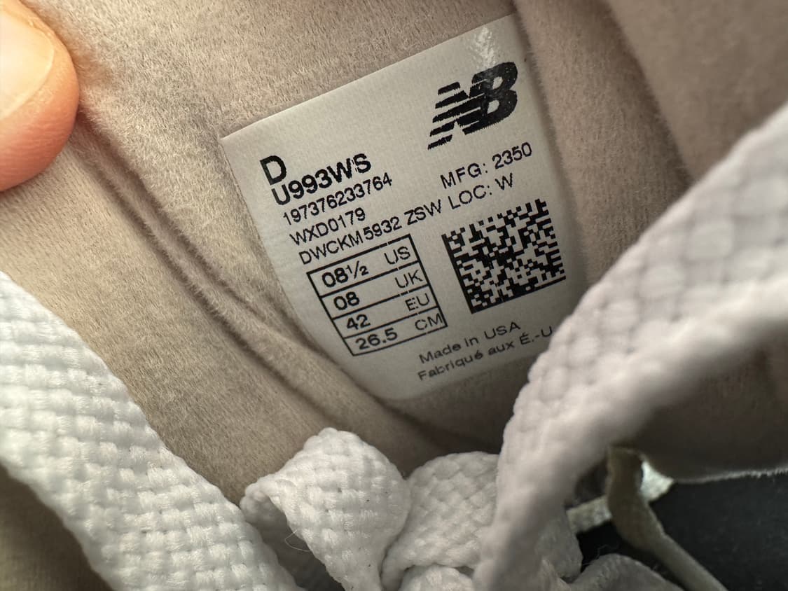 뉴발란스 993 메이드 인 USA 씨 솔트 265 상품이미지3