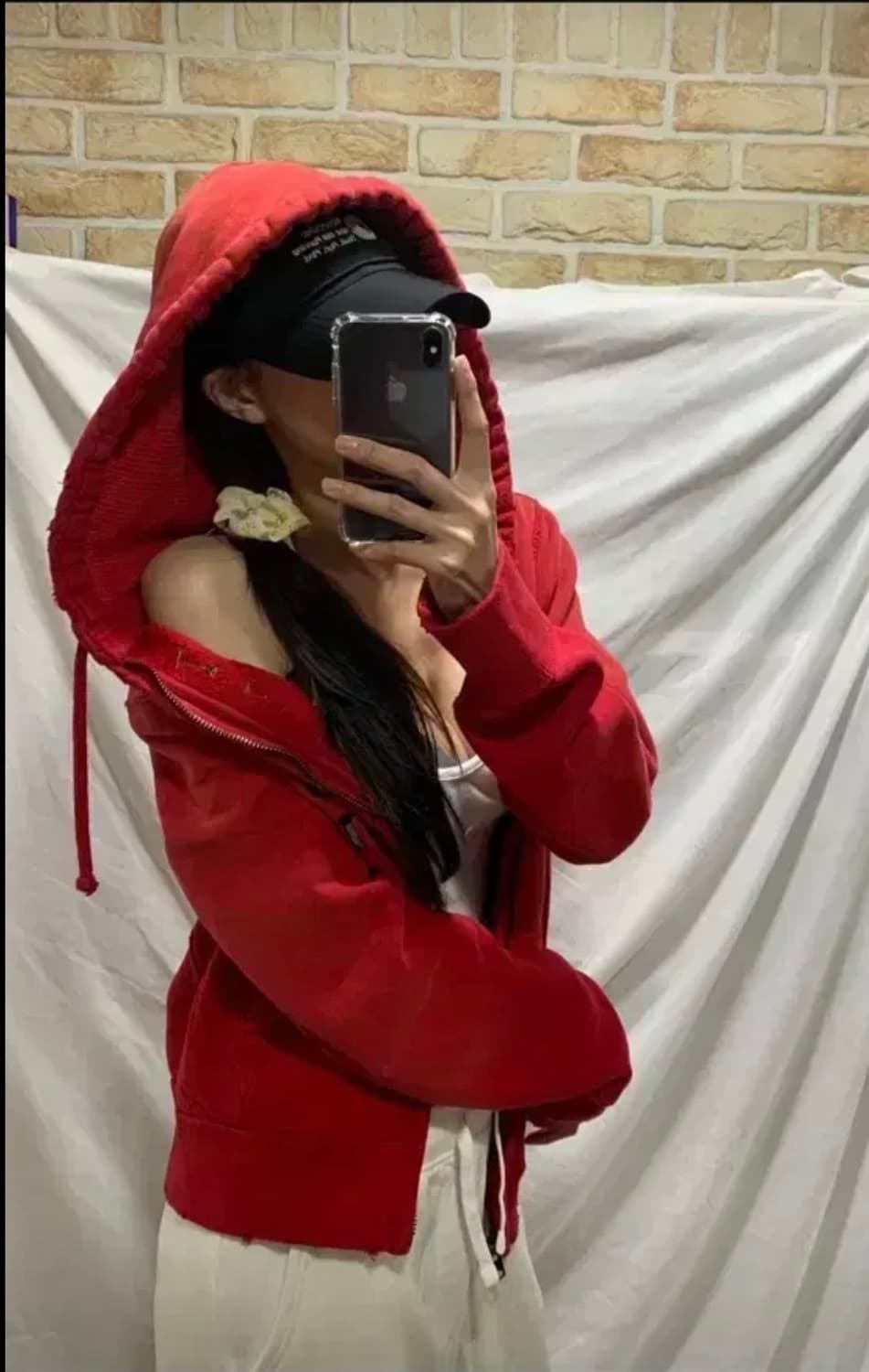 아베크롬비 후드집업 ,XL,빨강 상품이미지3