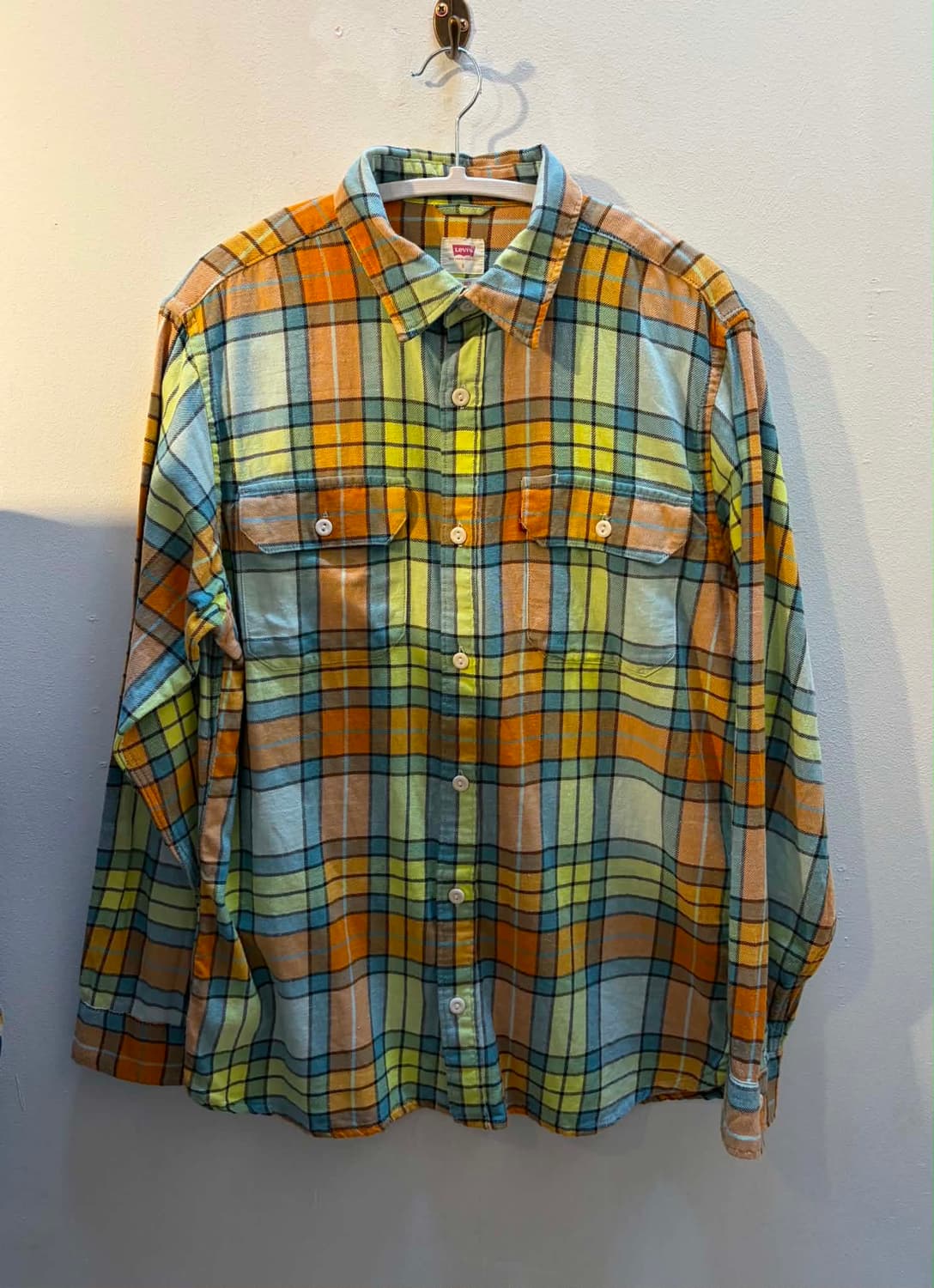 [S] Levis 리바이스 릴렉스드 체크 투포켓 셔츠 상품이미지1
