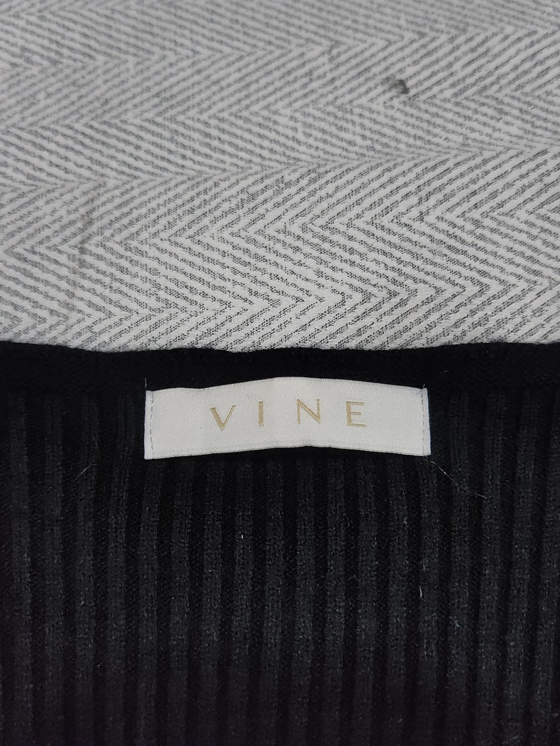 [55] VINE 바인 블랙 울 니트 롱 원피스 55사이즈 상품이미지5