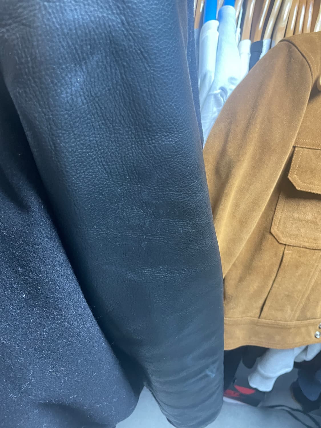 (M) 산드로 옴므 바시티 테디 자켓 블랙 상품이미지3