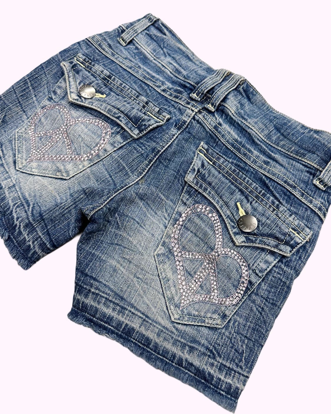 heart cubic denim shorts 상품이미지5