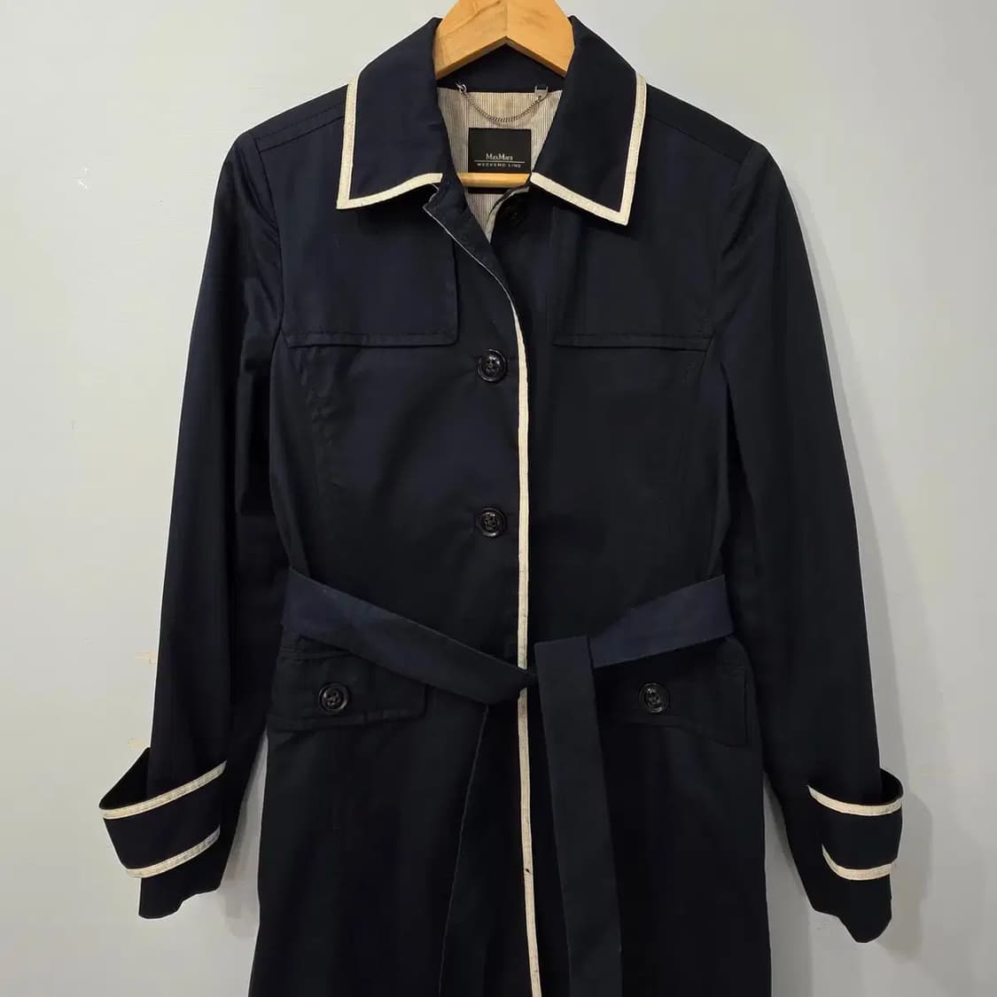MaxMara 막스마라 위켄드 라인 네이비 트렌치 코트 55 상품이미지3