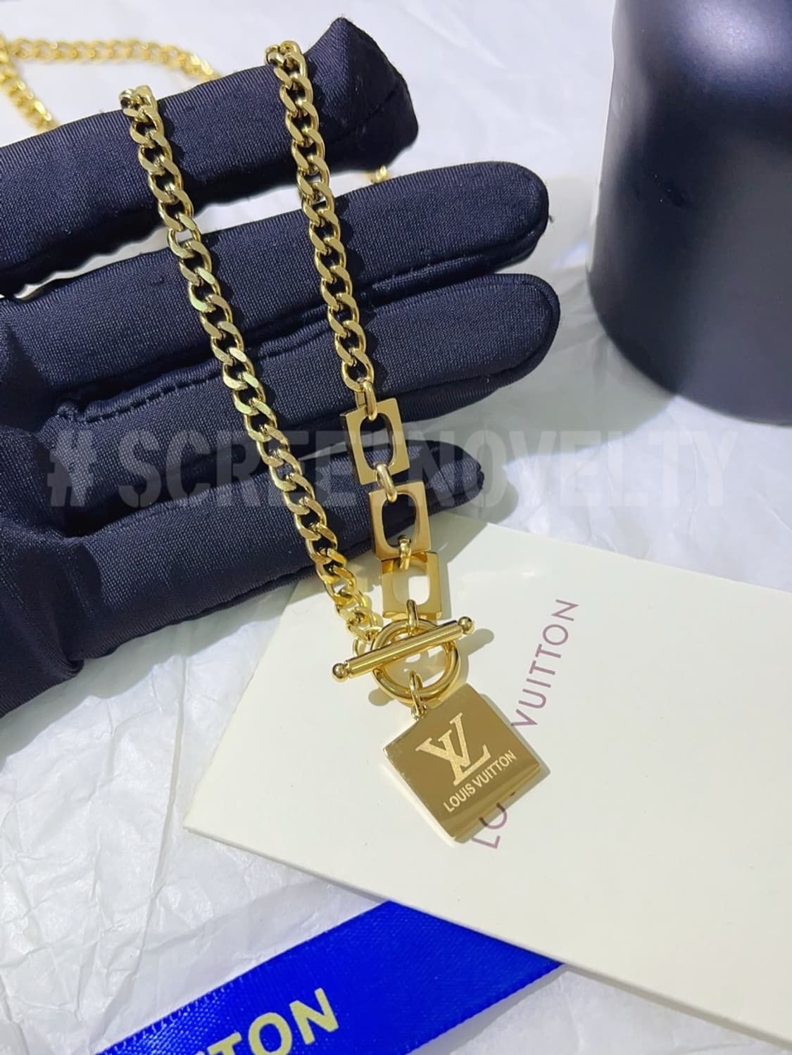 LV 골드 체인 목걸이 골드 풀박스 상품이미지2