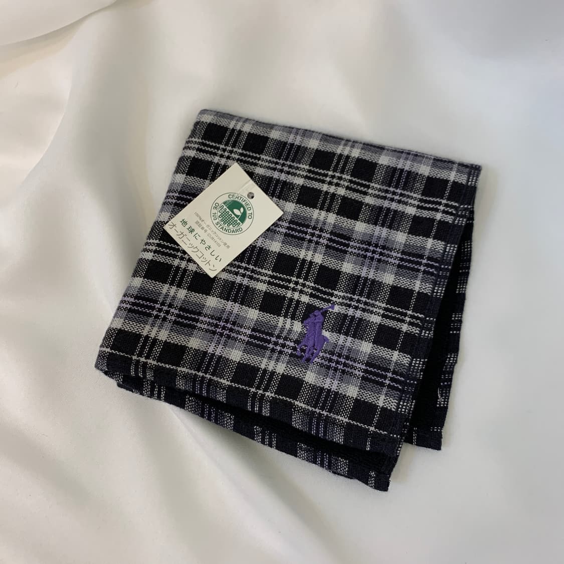 폴로 랄프로렌 포니 퍼플 체크 핸드타올 상품이미지1