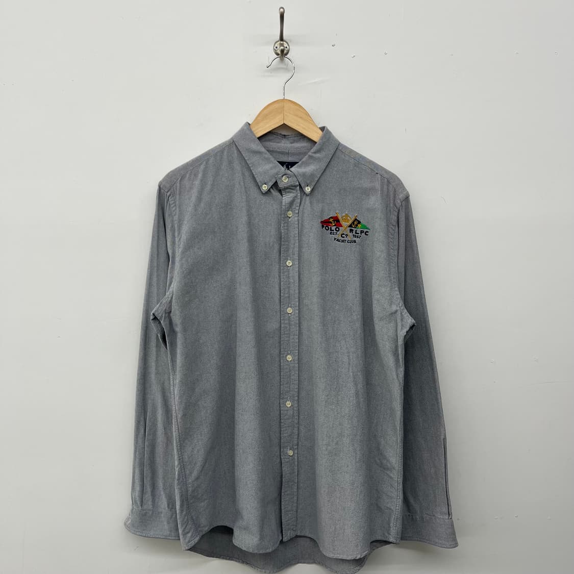 폴로 랄프로렌 그레이 긴팔 셔츠 남L 상품이미지1