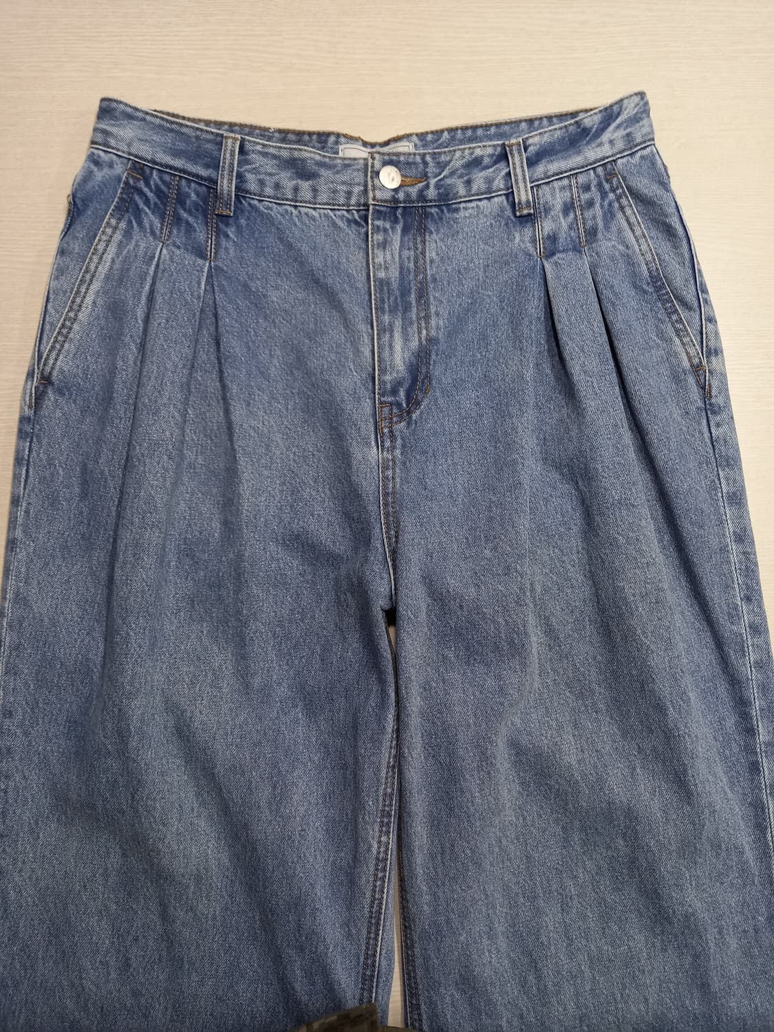 32 GARMENT LABLE 투턱 와이드진 32-241 상품이미지3