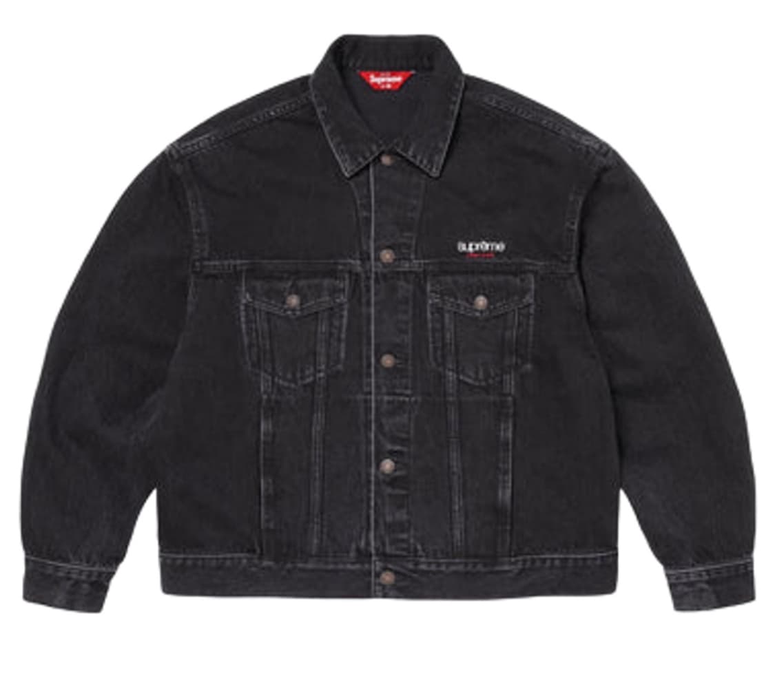 슈프림 데님 트러커 자켓 블랙 26SS XL 새상품 상품이미지2