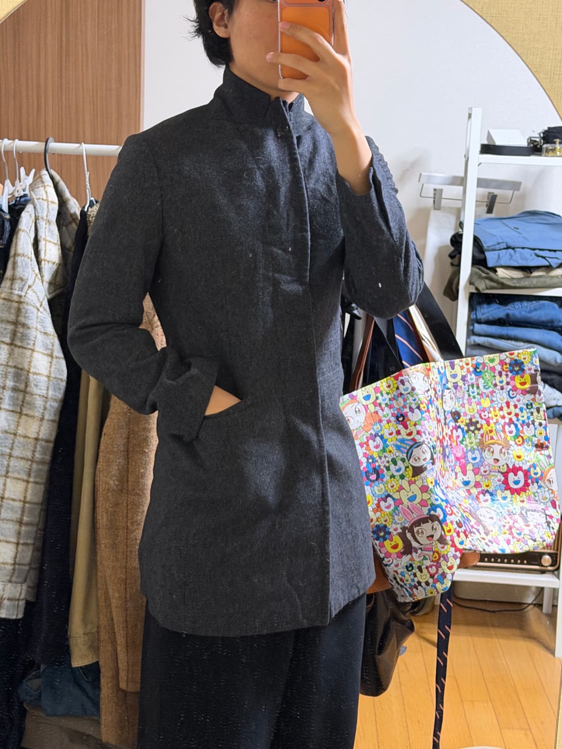 유니클로 +J 히든버튼 울 코트 상품이미지2