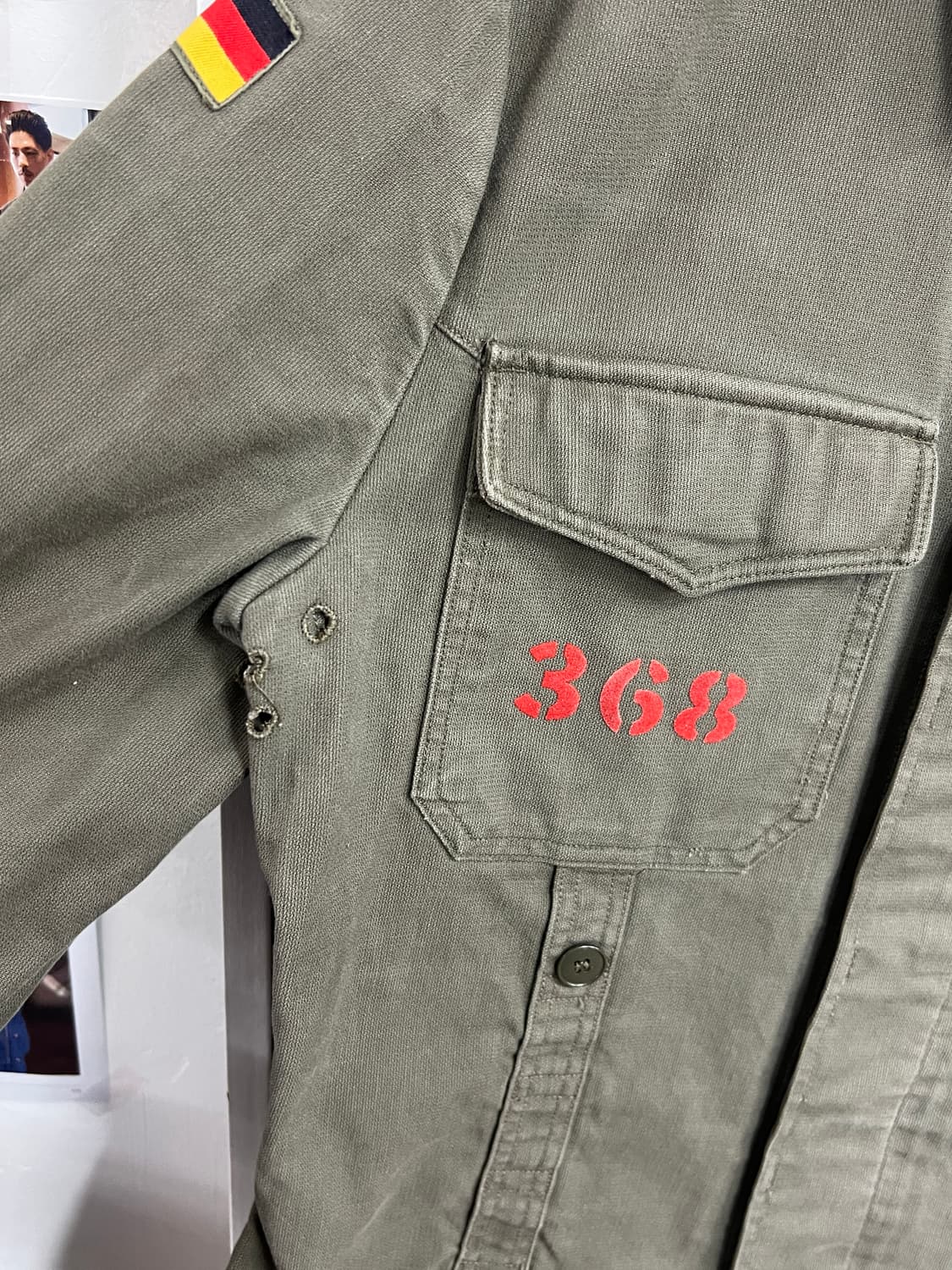 70s Military 밀리터리 독일군 오리지널 야상 셔츠 자켓 상품이미지4